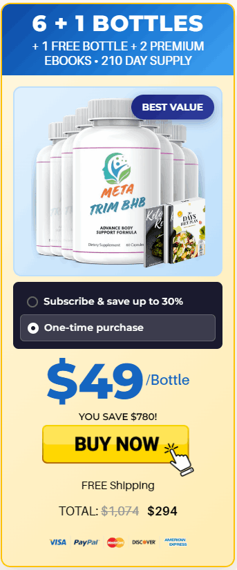 MetaTrim BHB buy now 6 bottles